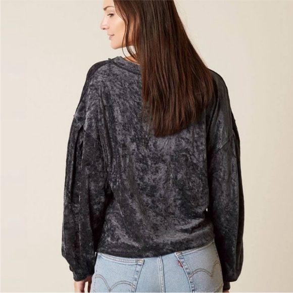 We The Free Velvet Romantic Bohemian Boho Whimsygoth Puff Slv Milan Top - Picture 3 of 9